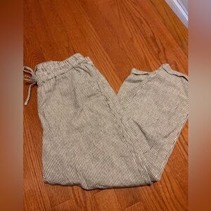 J. Crew Black and White Striped pants